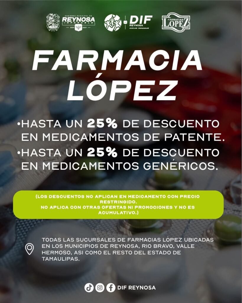 Facilita DIF-Reynosa descuentos en medicamentos mediante convenio