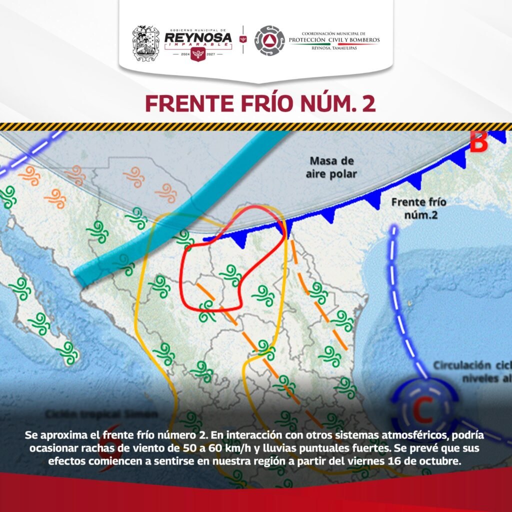 Prevención ante el Frente Frío número 2