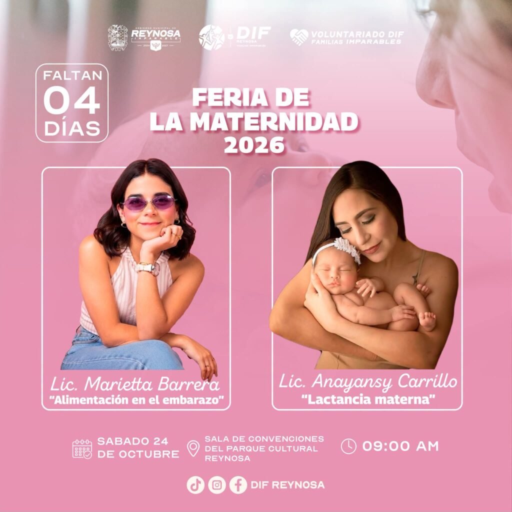 Brindará DIF-Reynosa y Voluntariado orientación sobre embarazo y lactancia en la Feria de la Maternidad