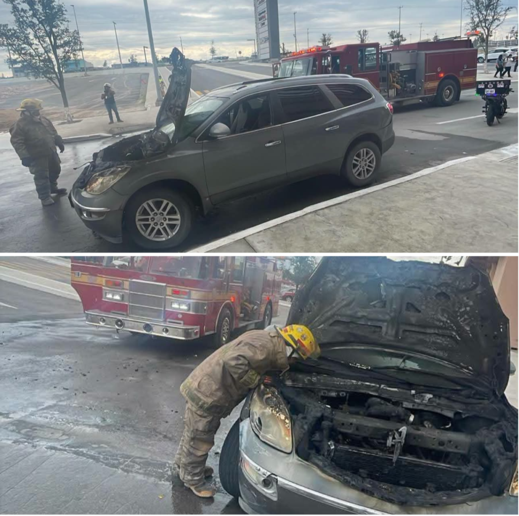 Sofocó PCyB Protección incendio de vehículo en Puerta Grande