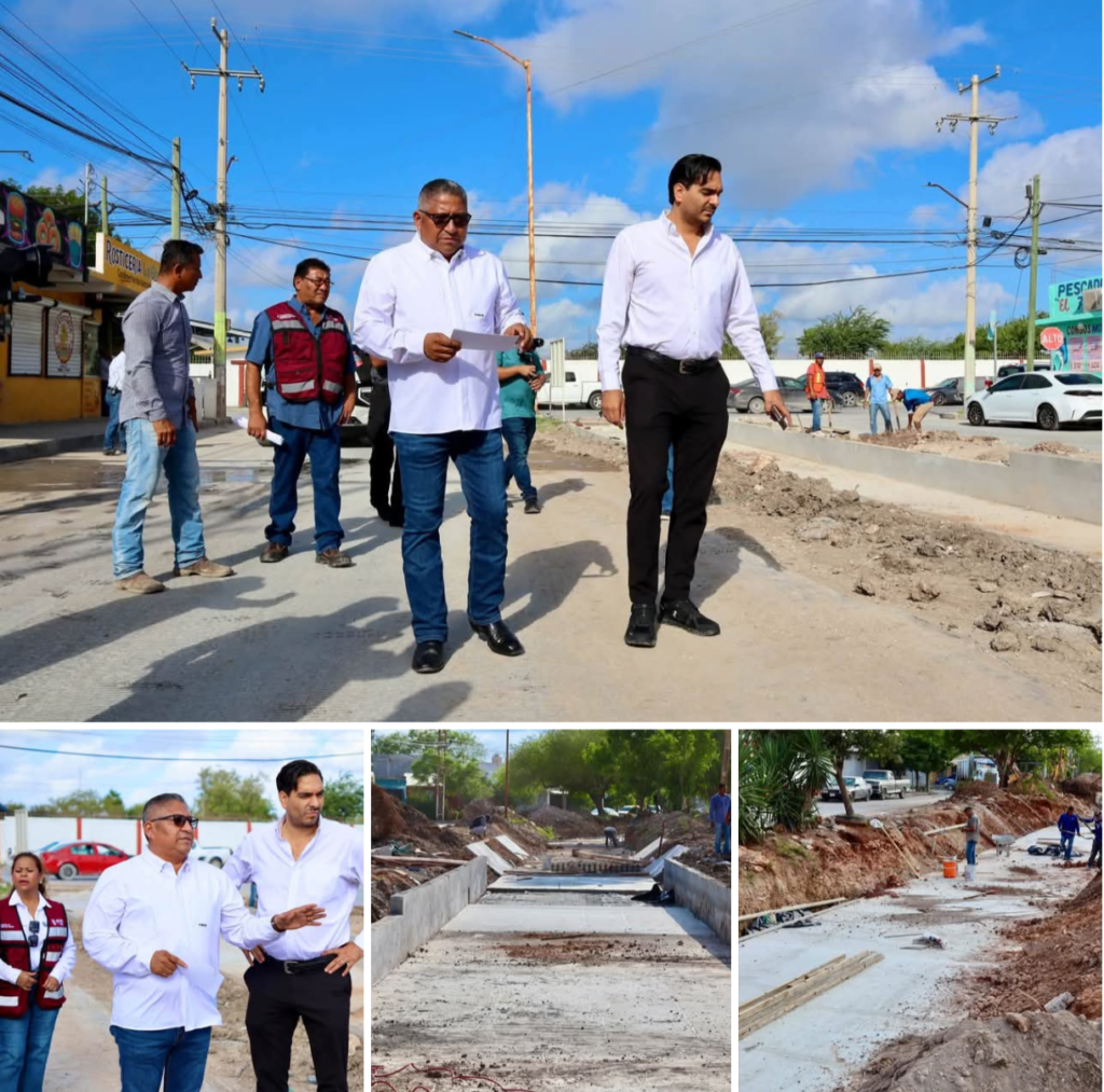 Supervisaron avance del canal pluvial en Villas de Diamante.