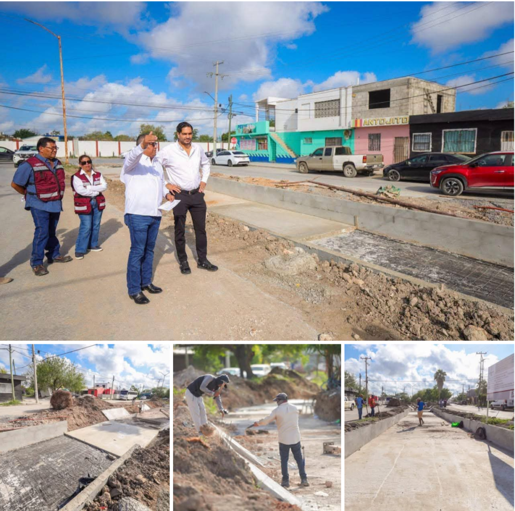 Supervisó Alcalde Carlos Peña Ortiz construcción de Canal Pluvial en Villas de Diamante