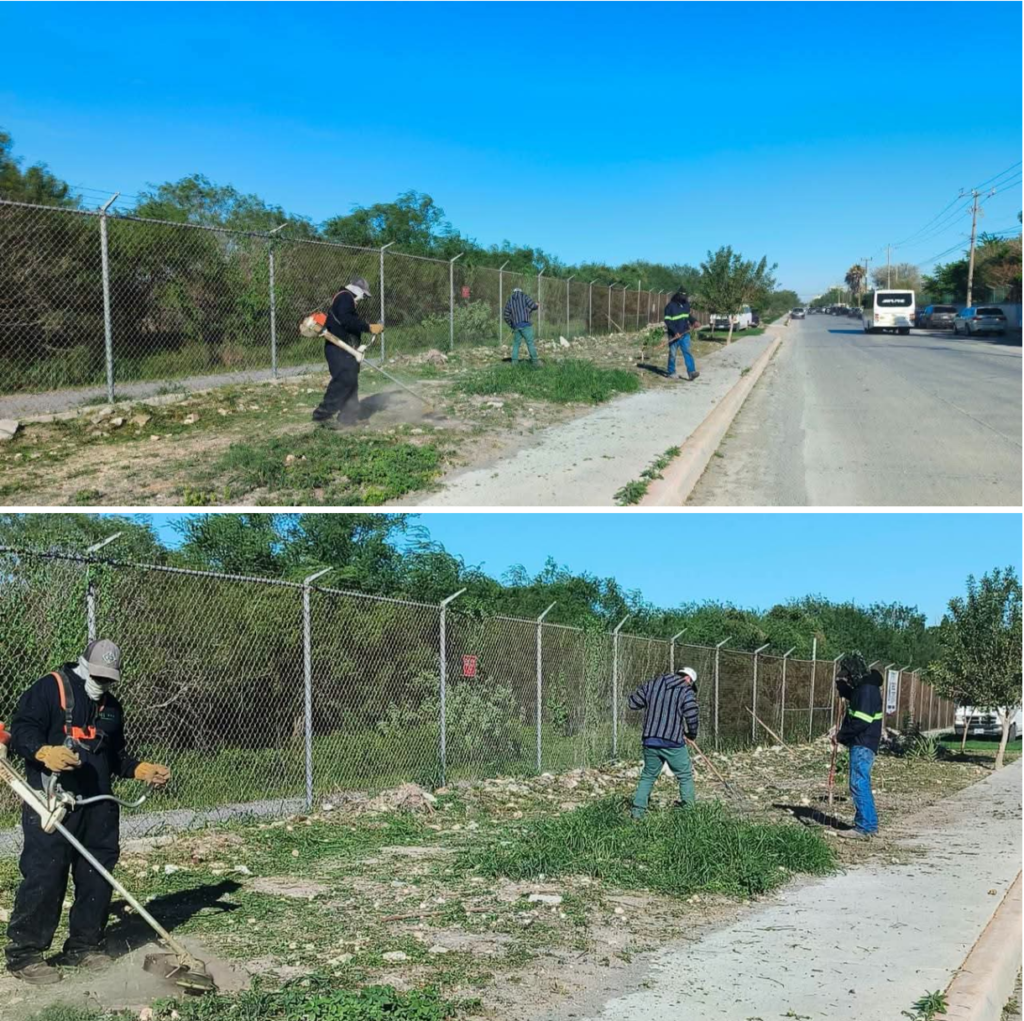 Realiza Servicios Públicos trabajos de limpieza en Riveras del Aeropuerto
